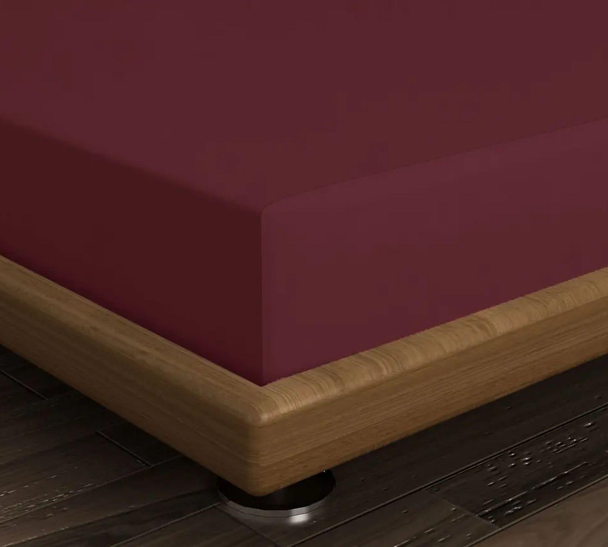 Fitted sheet Cotton Chestnut brown 100cm x 200cm 2