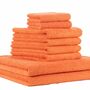 8-tlg. Frottier Handtuch-Set Orange Öko-Tex Standard 100 0