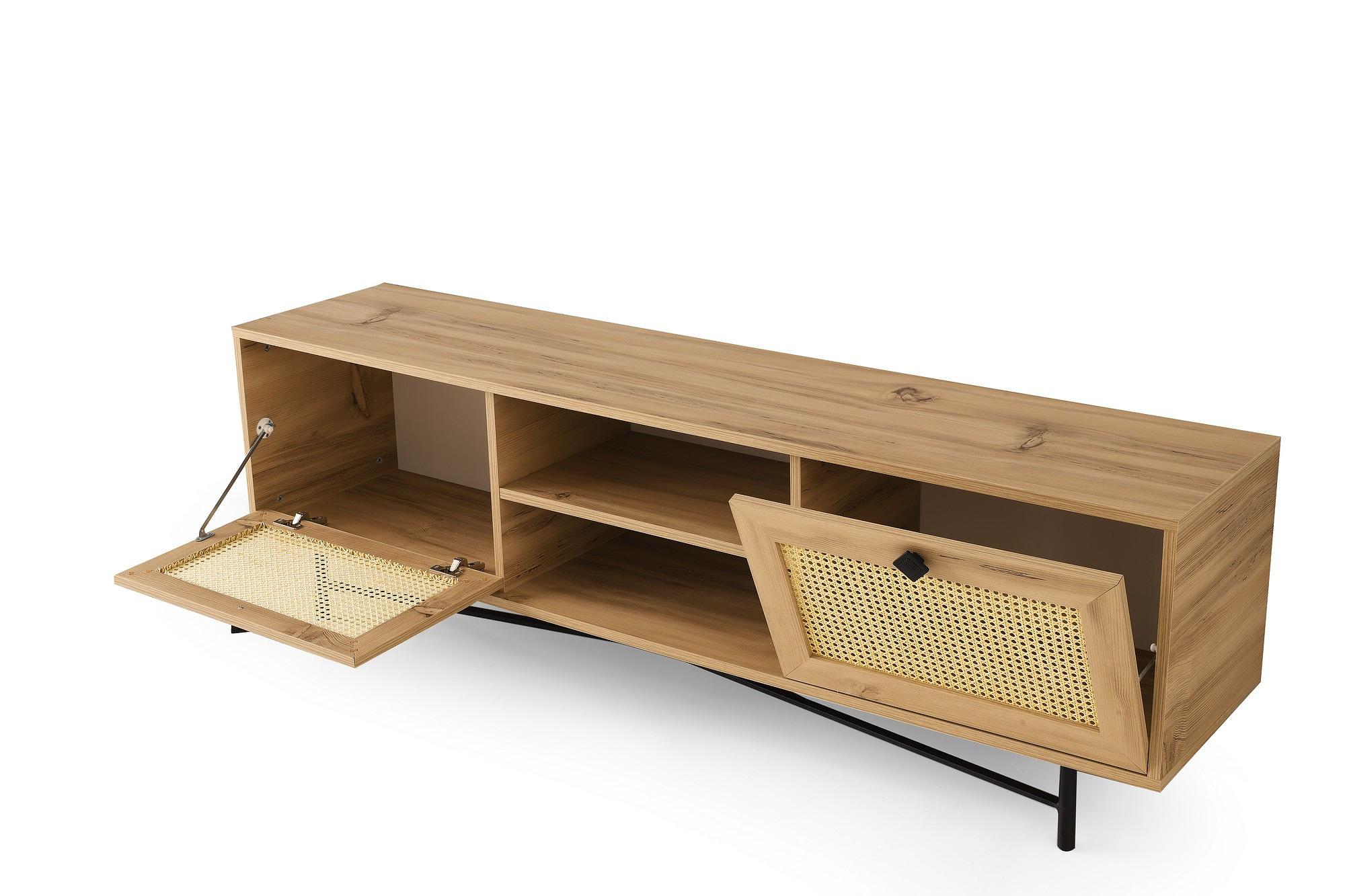 Begonya 180 Lowboard Wooden veneer Black 5