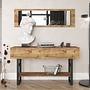 Console table with shelf Brown 1
