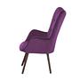 Bridget Sessel Samt Massivholz Violett 2