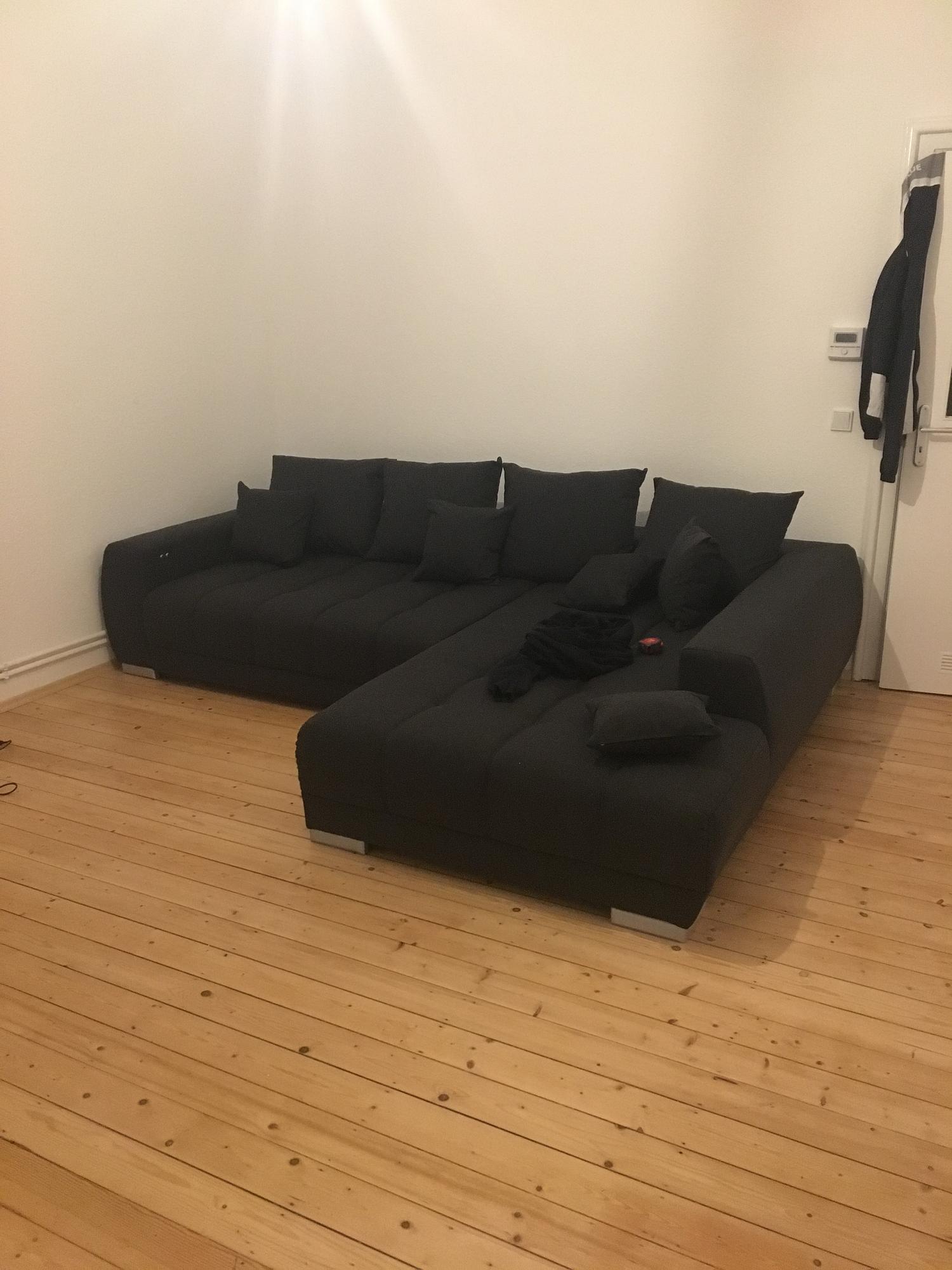 Mustang Ecksofa Rechts mit Bettfunktion Schwarz 1