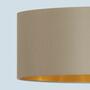 2-Flammige Pendelleuchte Mischgewebe Beige/Gold 2