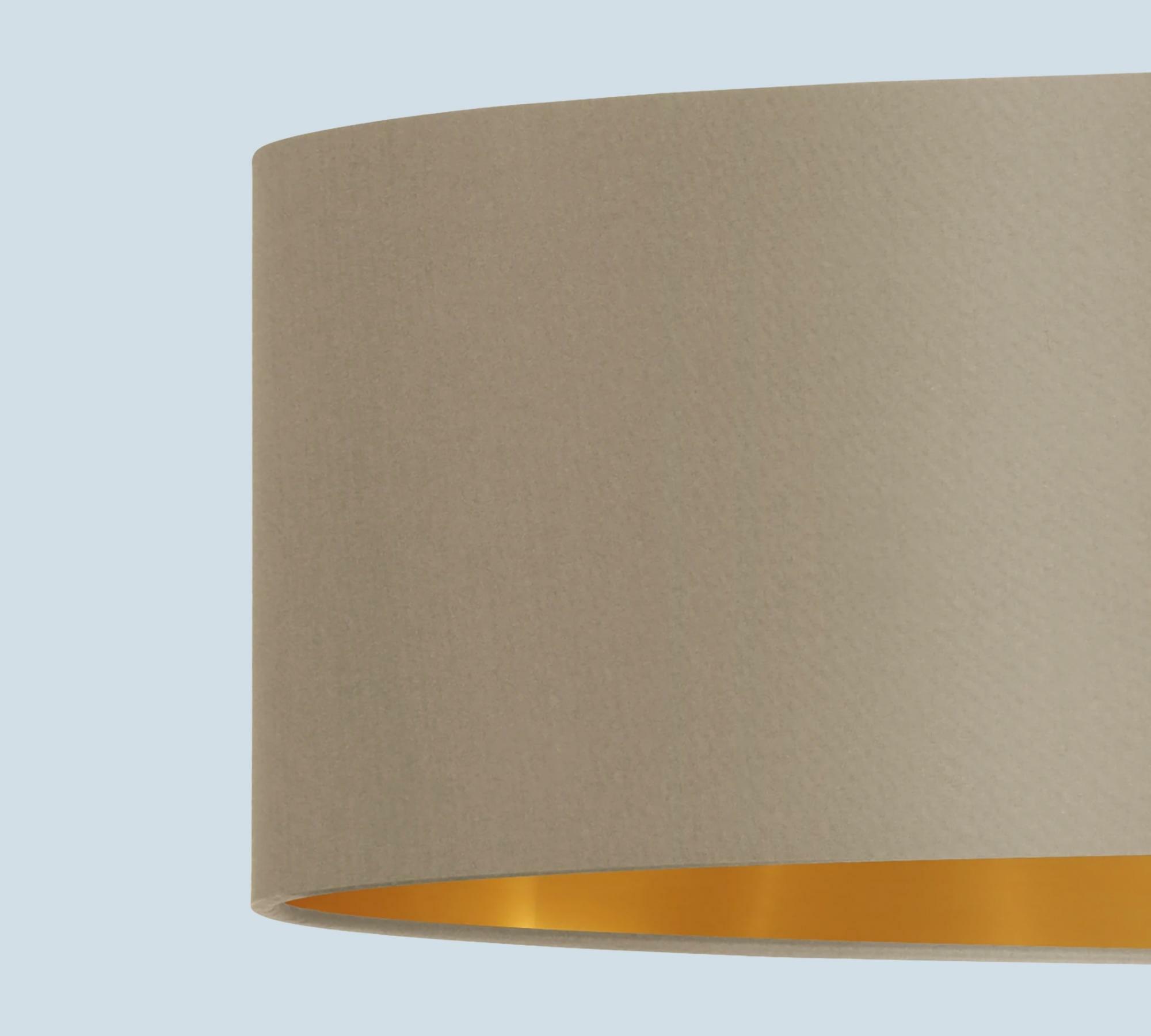 2-Flammige Pendelleuchte Mischgewebe Beige/Gold 2