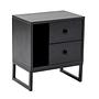 Glimmer Nightstand Black with black legs 5