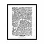 London City Map Kunstdruck mit Rahmen Mehrfarbig 0