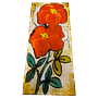 Vintage Wandfliese Keramik Blume Rot 0
