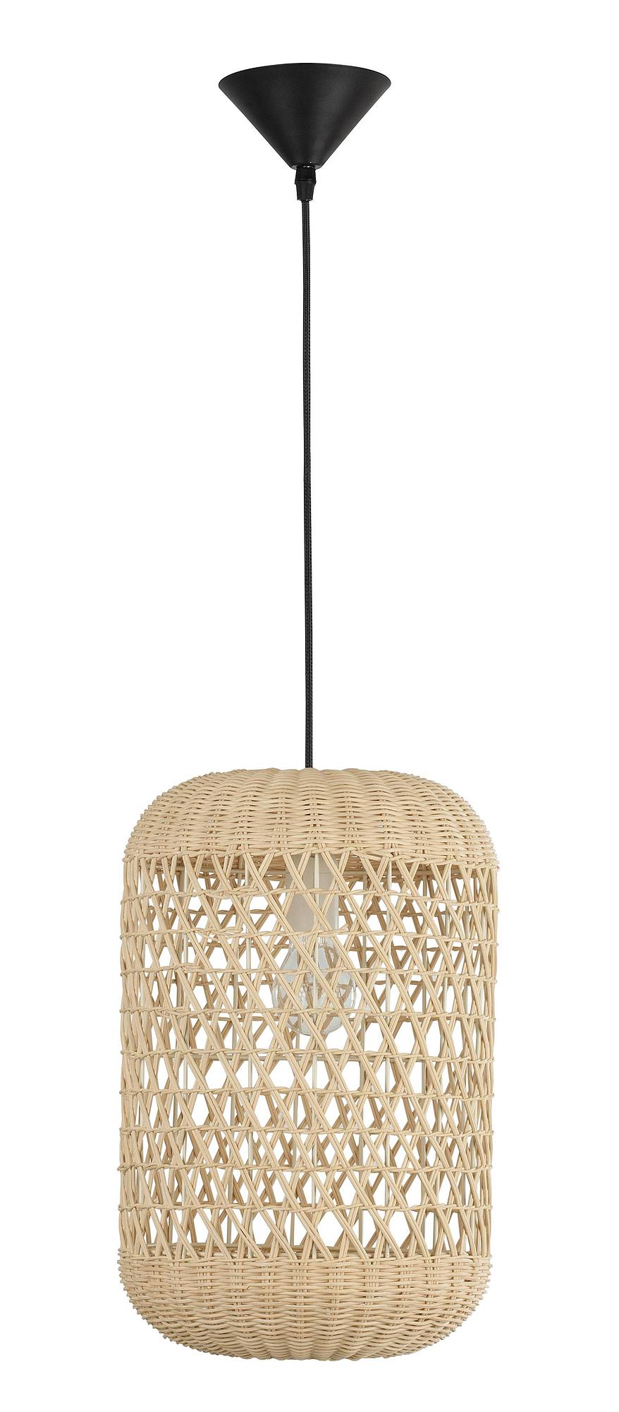 Aurora Typ B Pendelleuchte 1-flammig Rattan Aluminium  3