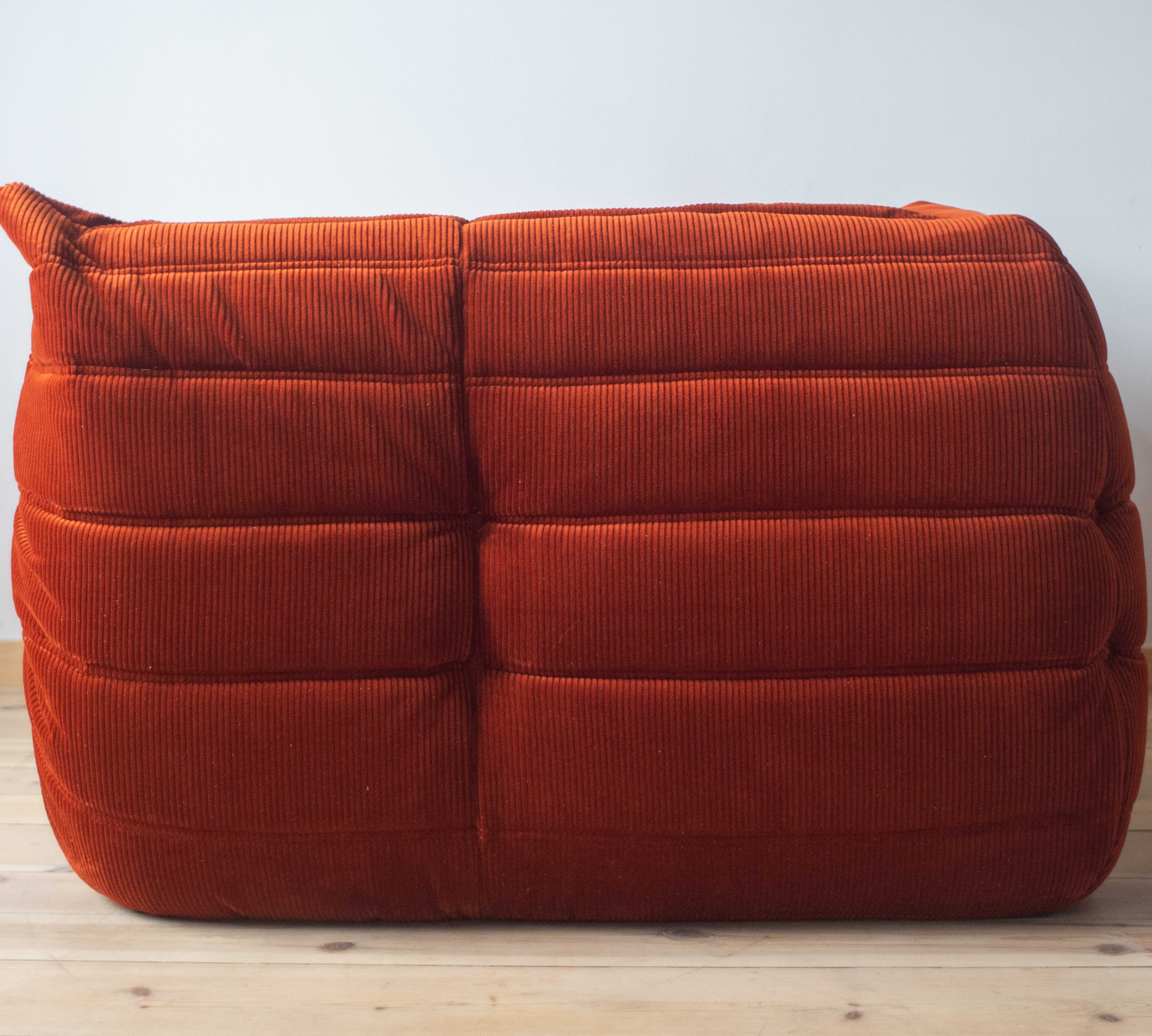 Togo corner sofa cord amber orange 2