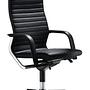 FS Management Drehstuhl Leder Chrom Schwarz 0