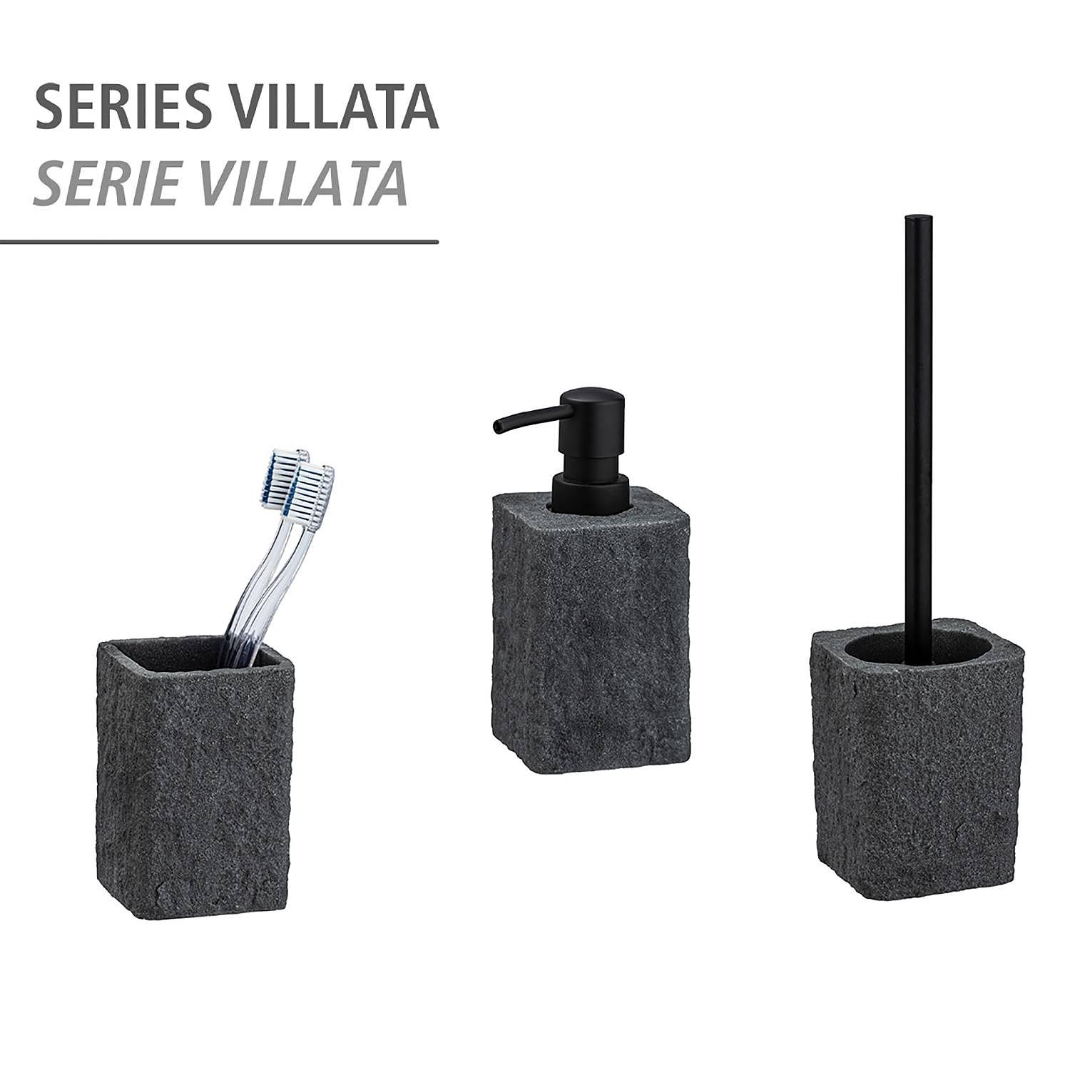 Soap dispenser Villata Polyresin Grey 4