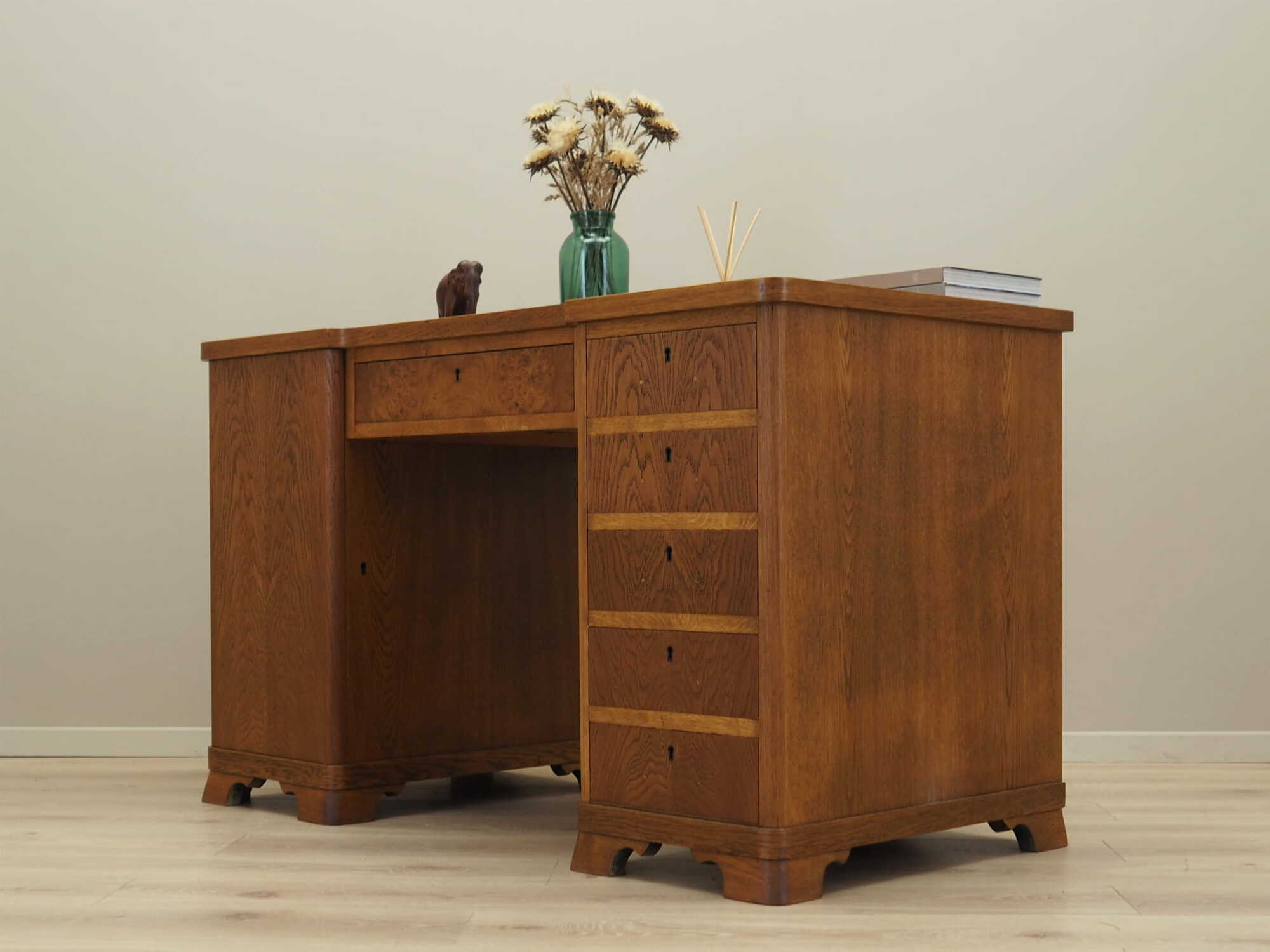 Vintage desk wood brown 1960s 3