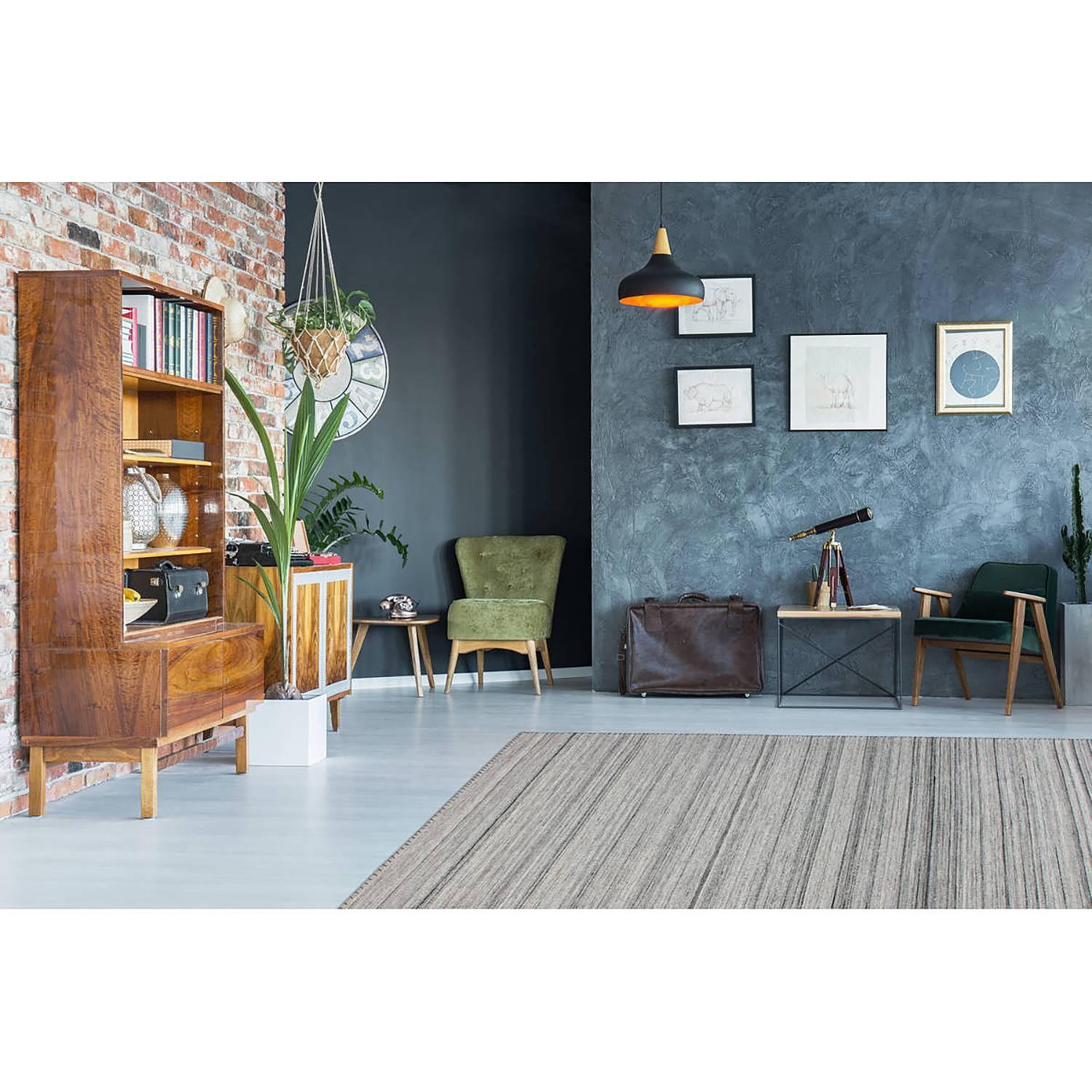 Phoenix 210 Kurzflorteppich Grau 80 x 150 cm 2