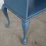 Vintage side table Oak wood Blue 1960s 9