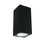 Outdoor wall light 2-flame aluminum black 1