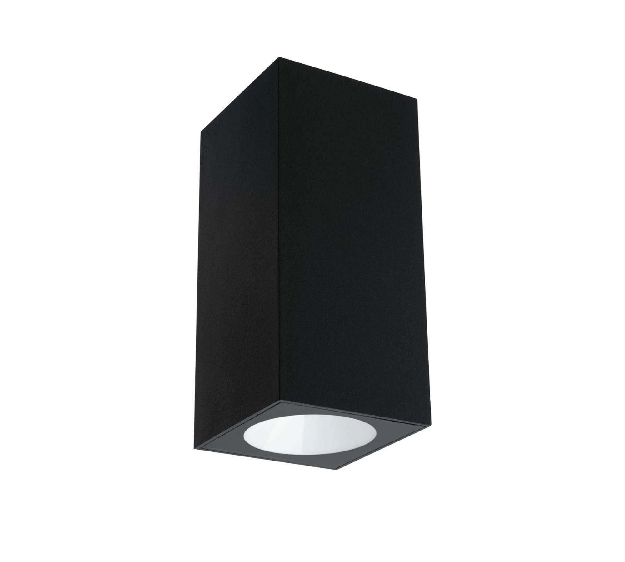 Außenwandleuchte 2-flammig Aluminium Schwarz 1