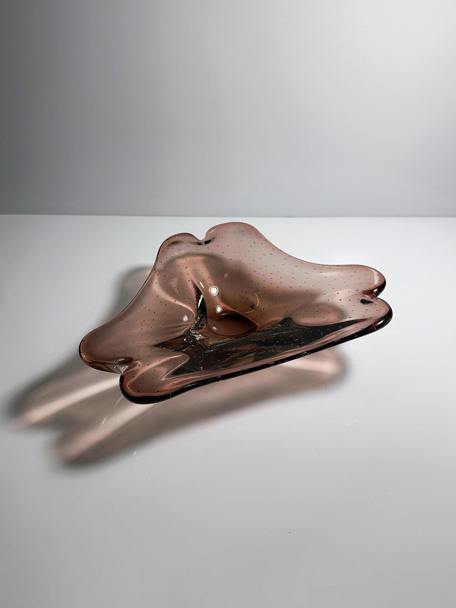 Vintage Obstschale Muranoglas 1970er Jahre 5