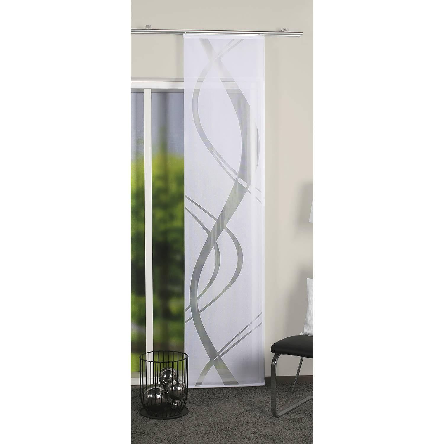 Schiebevorhang Tibaso II Polyester Weiß 57 x 245 cm 0