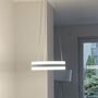 Minimalistische LED-Pendelleuchte Glas Weiß  0