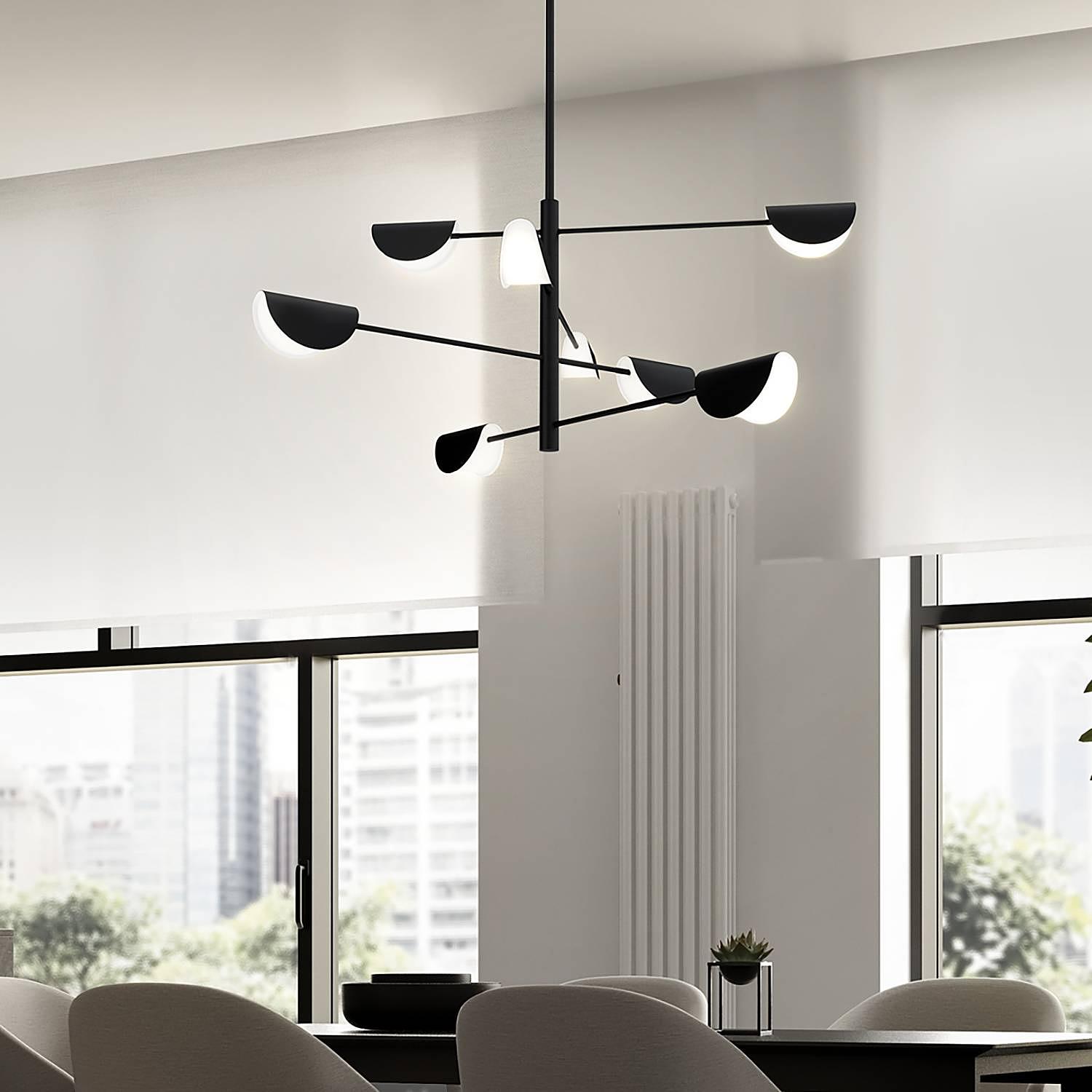 8-Flammig Mollis Kronleuchter Acrylglas Mischmetall  0