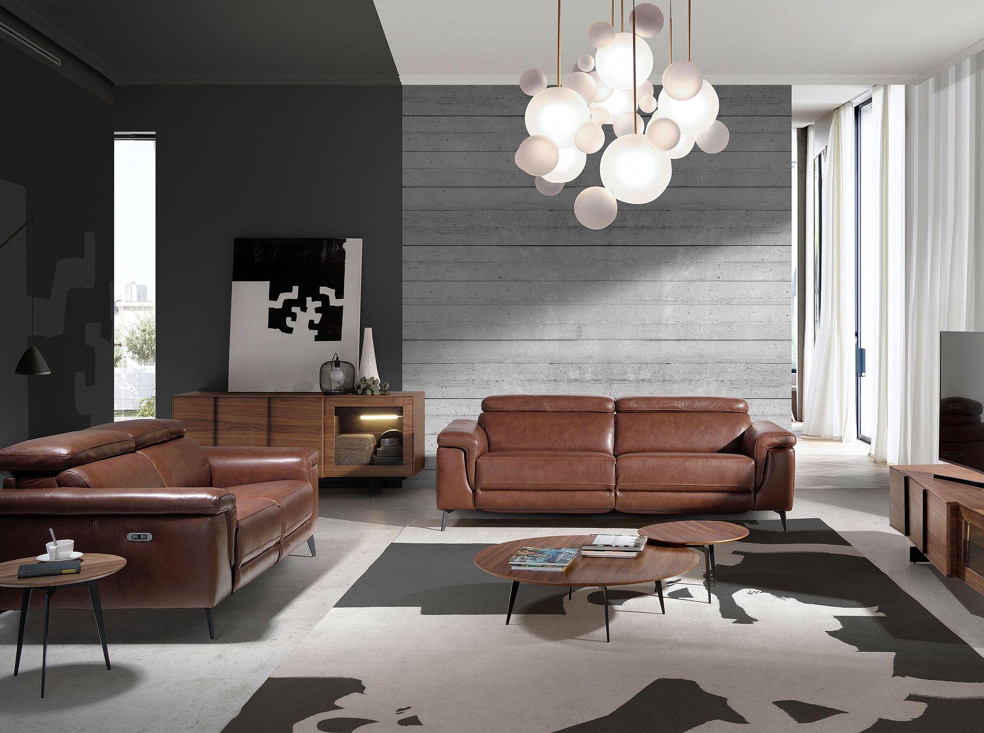 Sideboard 3218 con illuminazione interna marrone 3