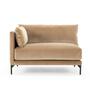 Vincent 1-Sitzer Modul Links Velour Matt Beige 0