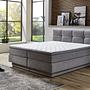 Chicago Boxspringbett mit Bettkasten & Topper Silber 2
