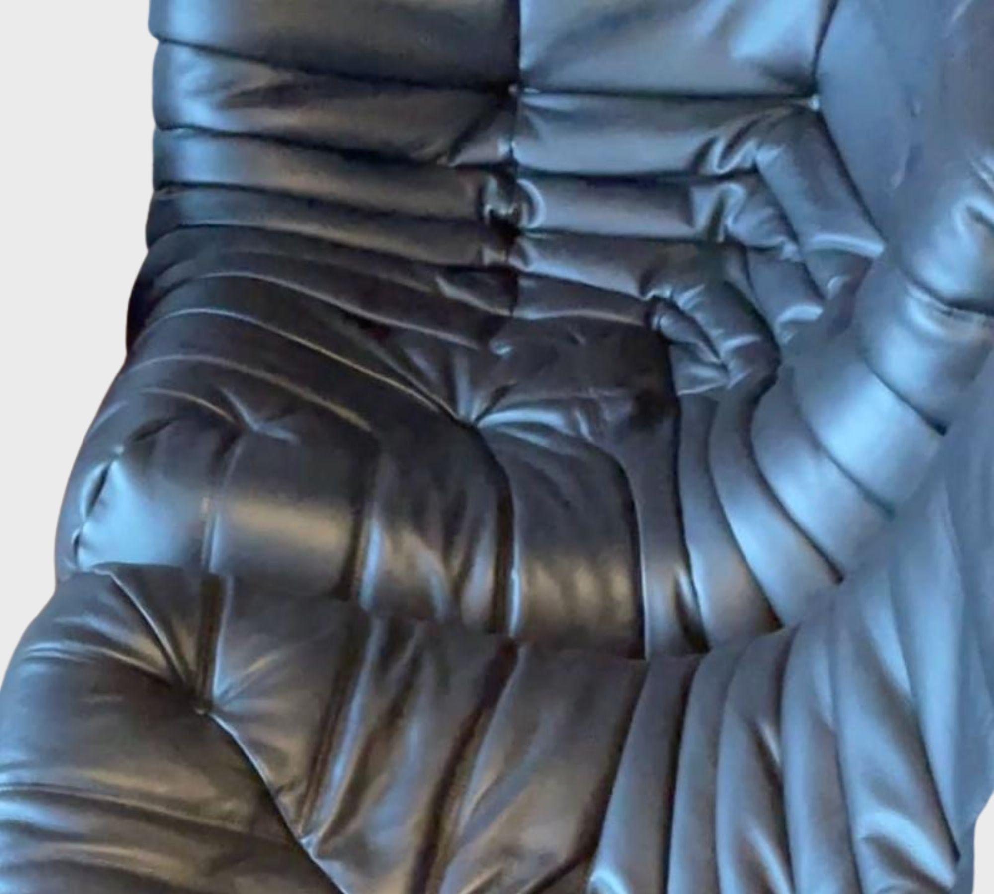 2x Togo Corner Sofa Leather Brown 5