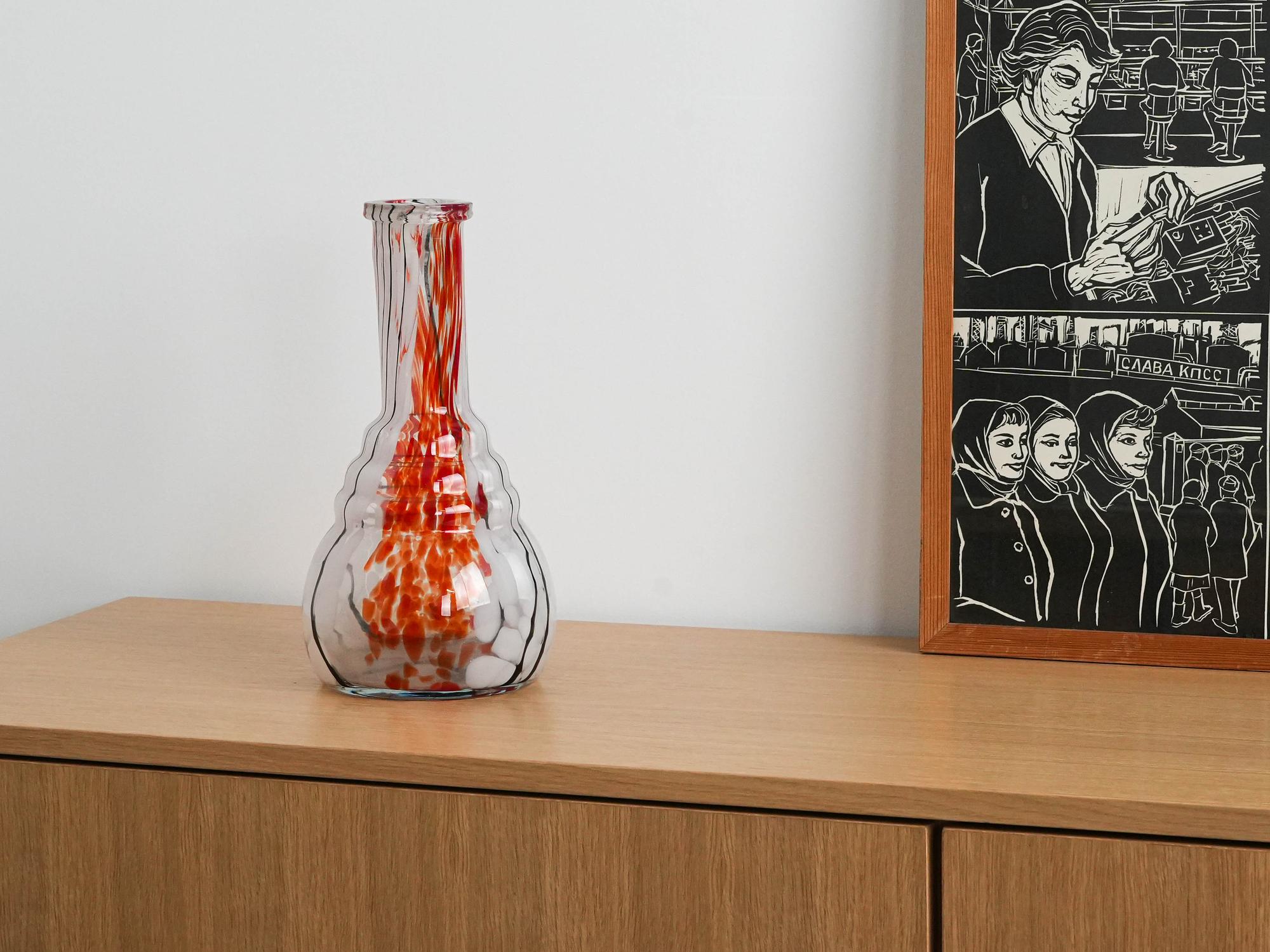 Glass vase Red 1