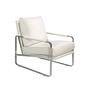 Armchair Faux Leather White 0