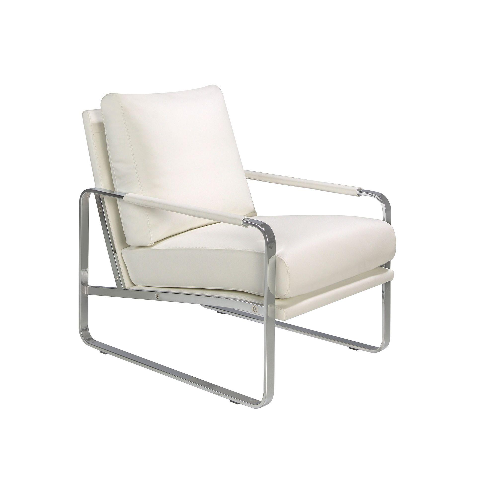 Armchair Faux Leather White 0