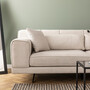 Sofa Récamiere Rechts Polyester Holz Beige 3