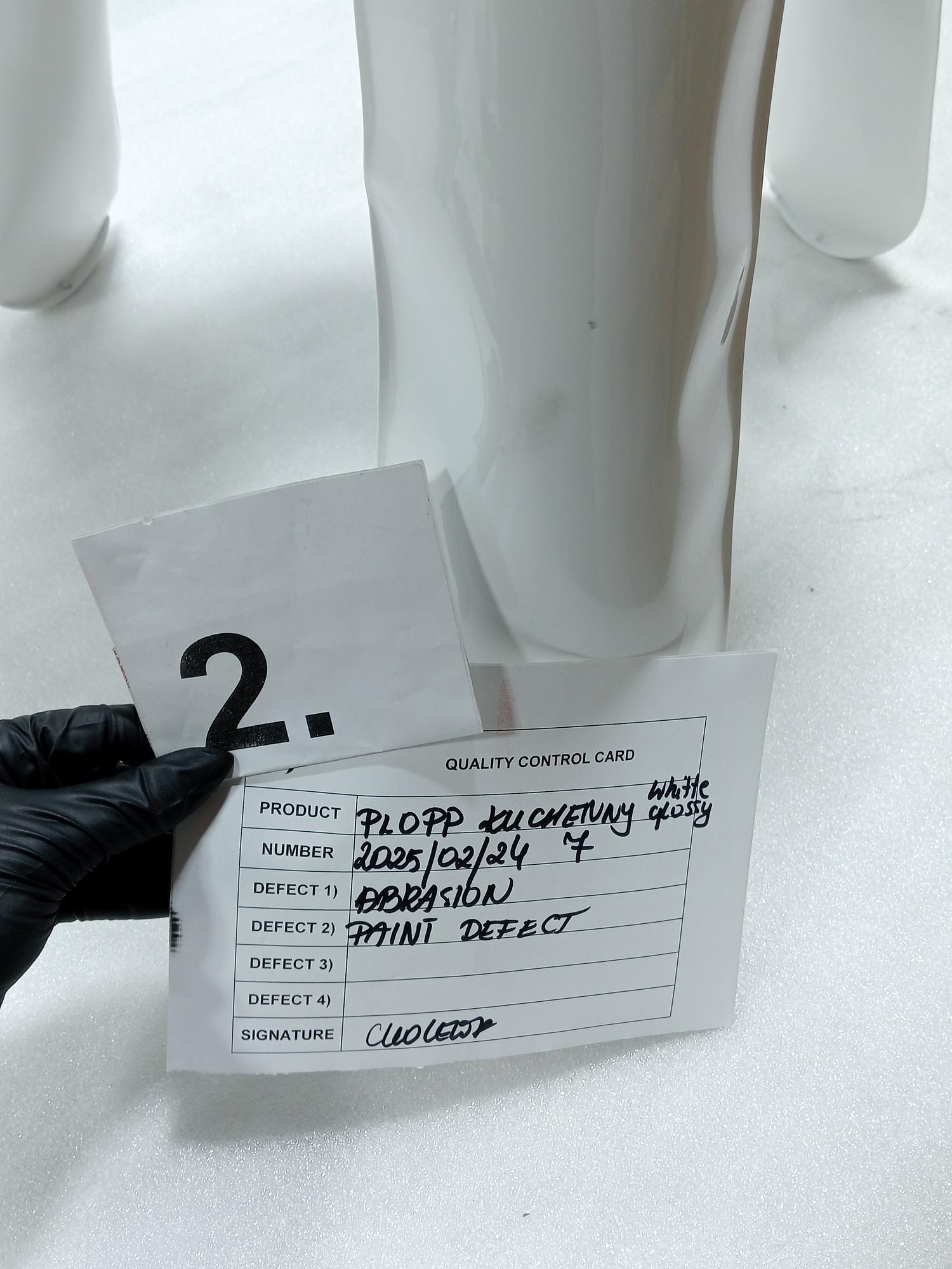 Plopp Sgabello da cucina Acciaio Bianco Lucido 4