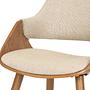 Polsterstuhl 2er-Set Stoff Creme 7