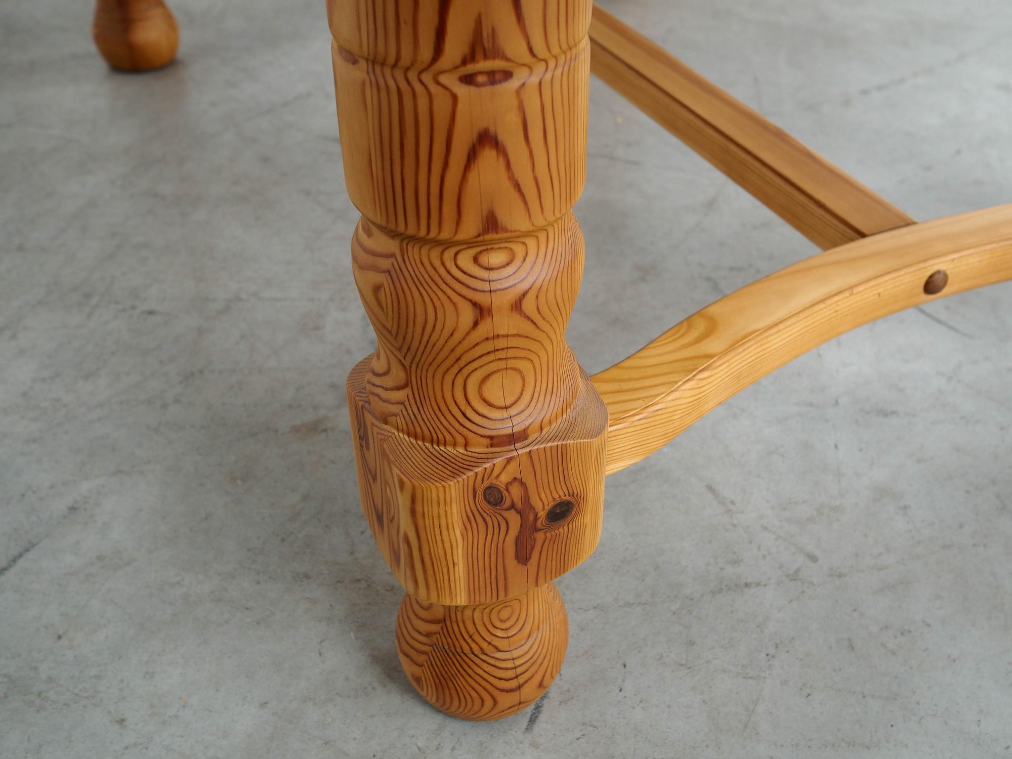 Dining table pine wood 1970s 8