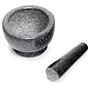 Mörser-Set Varkala Granit Anthrazit Durchmesser: 13 cm 1
