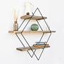 Wr007 Wooden veneer shelf Black 1