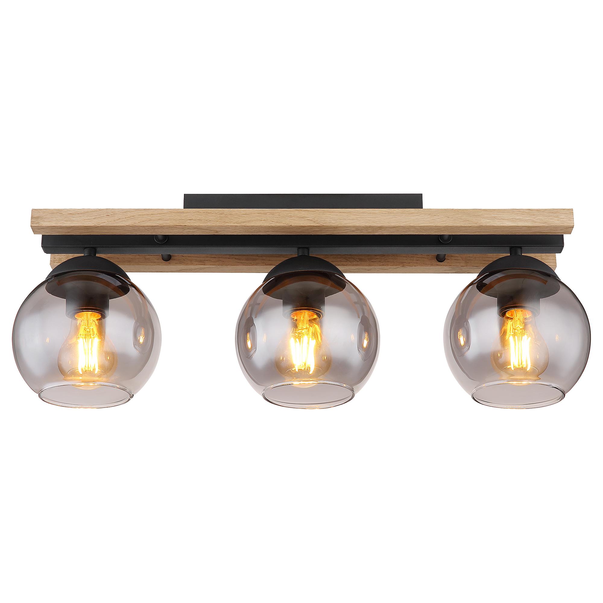 3-Flammig Conni Deckenleuchte Rauchglas  4