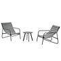 Outdoor Lounge 3-piece Set Steel Bouclé Anthracite 3