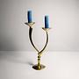 Vintage Kerzenhalter Messing 1950er Jahre 1