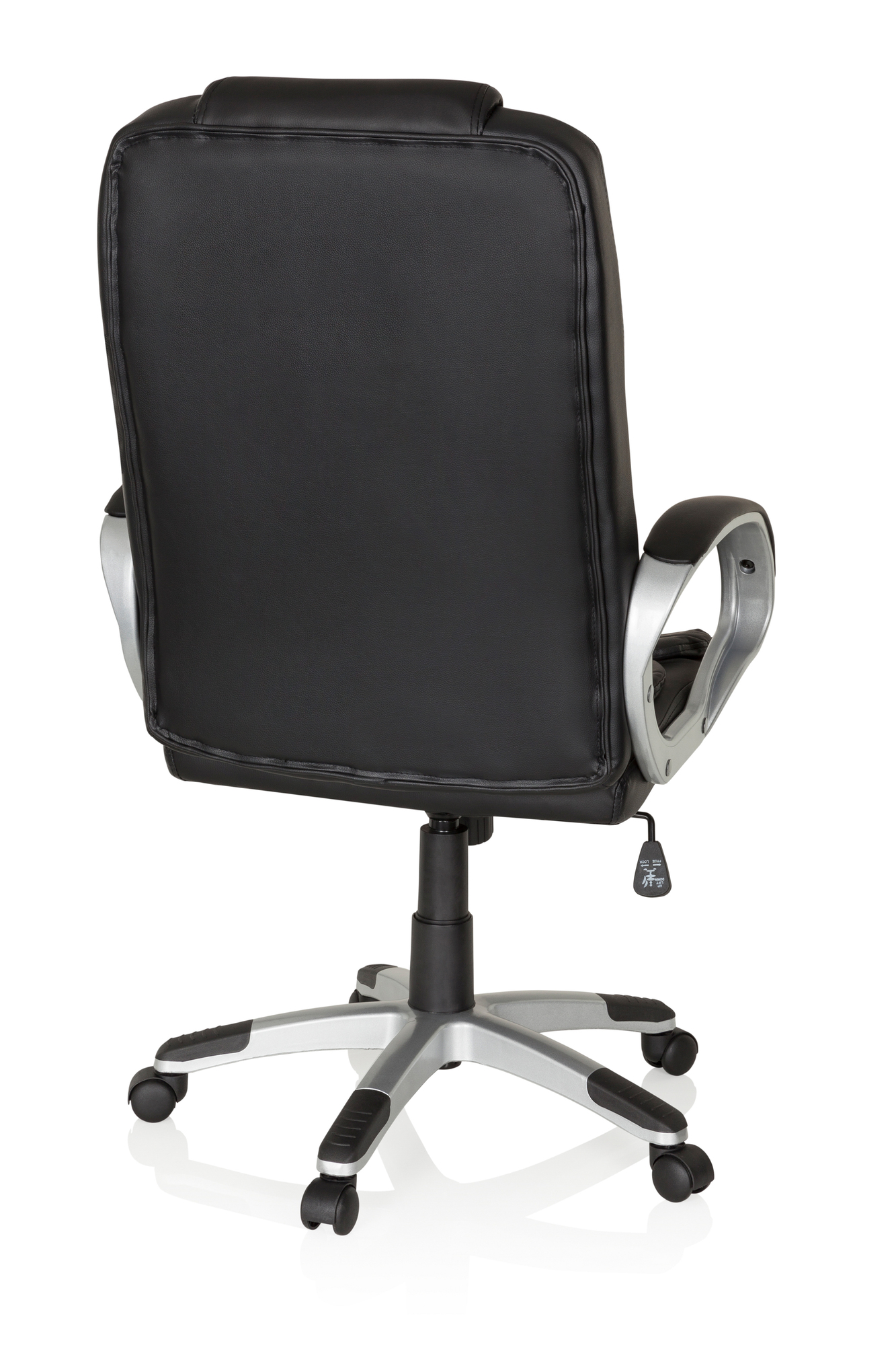 Office chair Faux leather Black 4