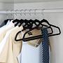 Clothes hanger Bellepierre III set of 50 plastic black silver 3