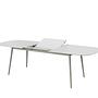 Kingston Esstisch mit Zusatztischplatte Mattweiß 2