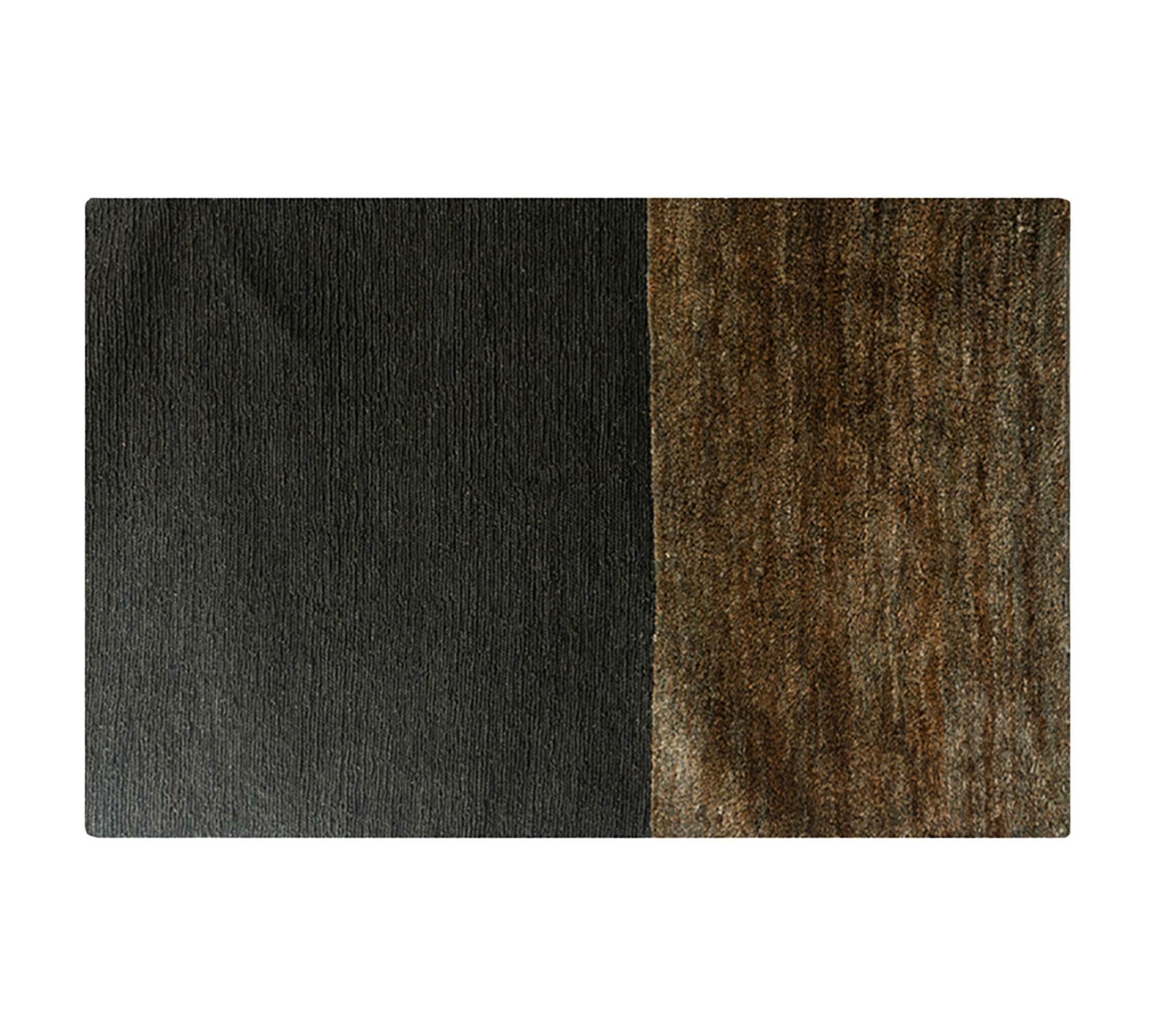Teppich Baumwolle Hanf Schwarz 180 x 270 cm 0