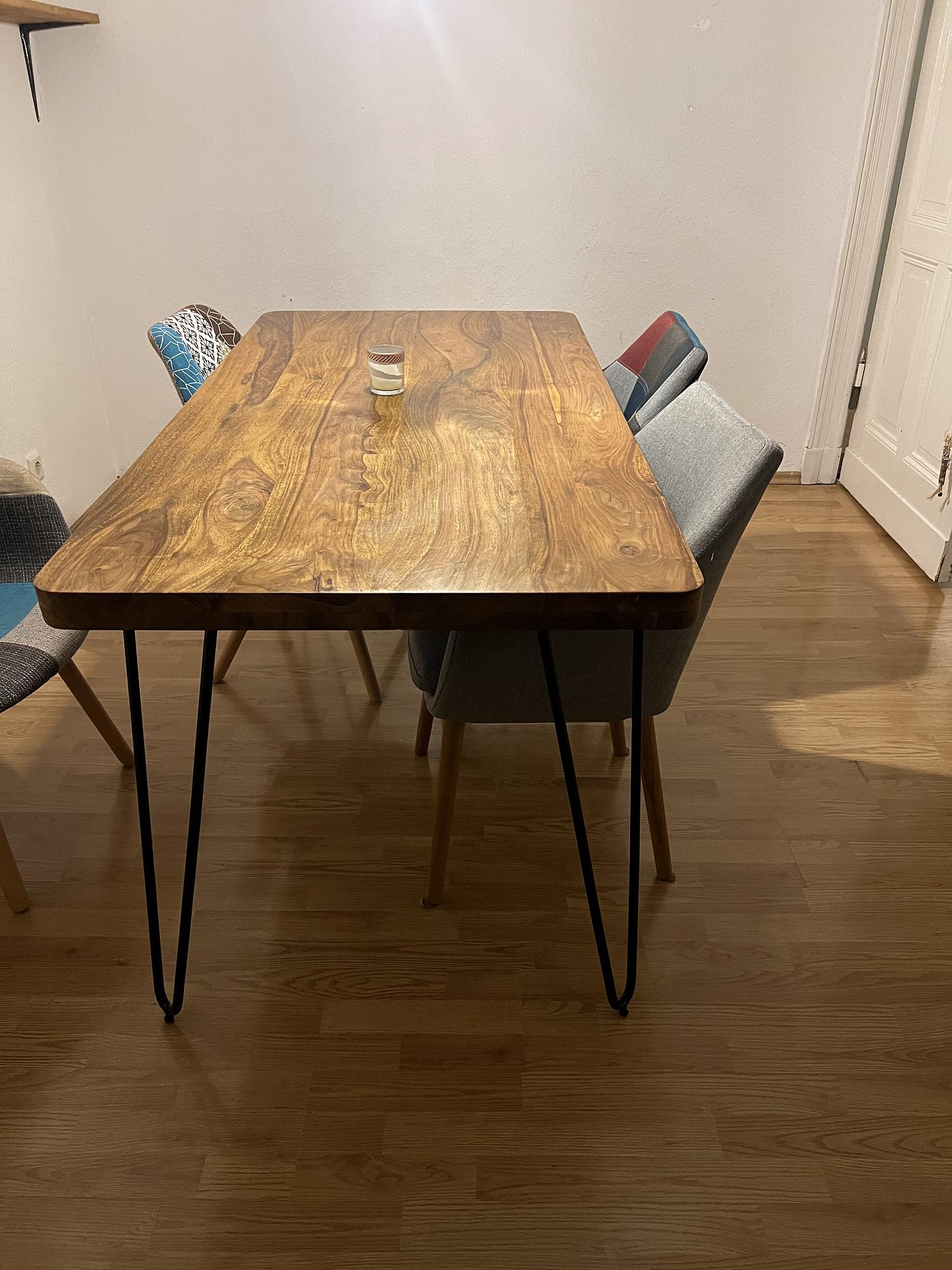 Dining table Oak Hairpin Legs Brown 0