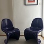 2x Panton Chair Kunststoff Violett 0