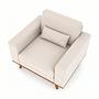 Armchair Japandi 1-Seater Fabric Beige 6