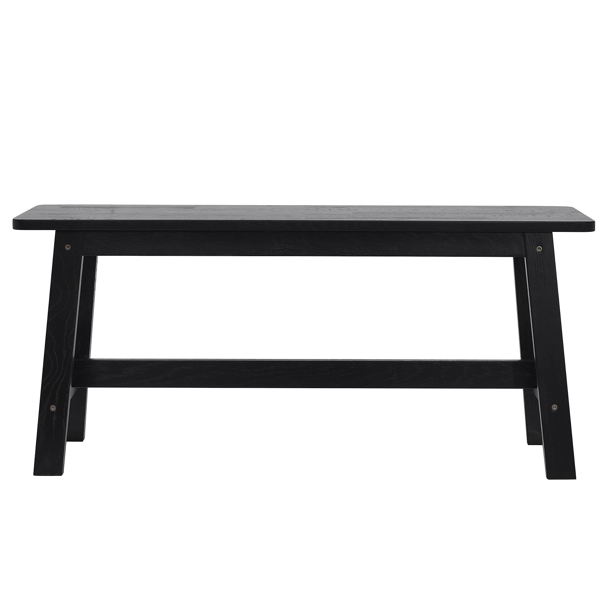 Woods Cross Garderobenbank Eiche Massiv Eiche Schwarz 1