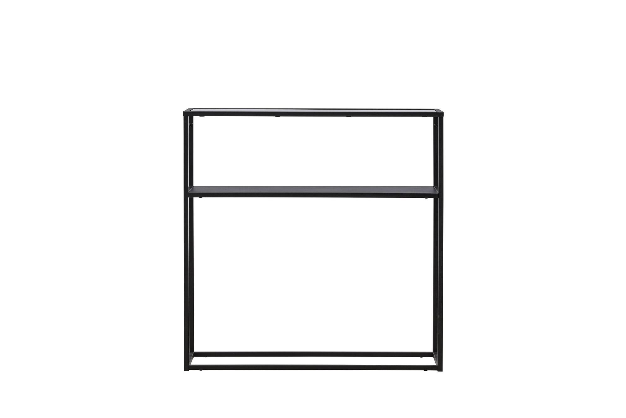 Bogóta Beistelltisch Stahl Glas Schwarz 0