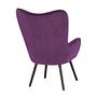 Bridget Sessel Samt Massivholz Violett 3